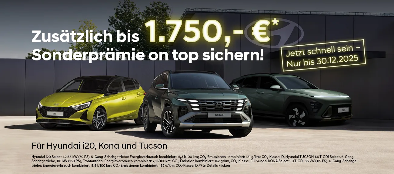 Hyundai Sonderprämie sichern