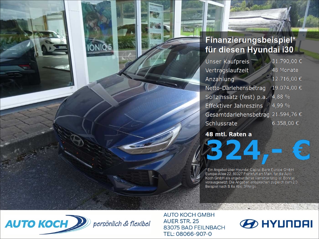 i30 1.5 T-GDI DCT Mild-Hybrid, N Line Navi Digitales Co...