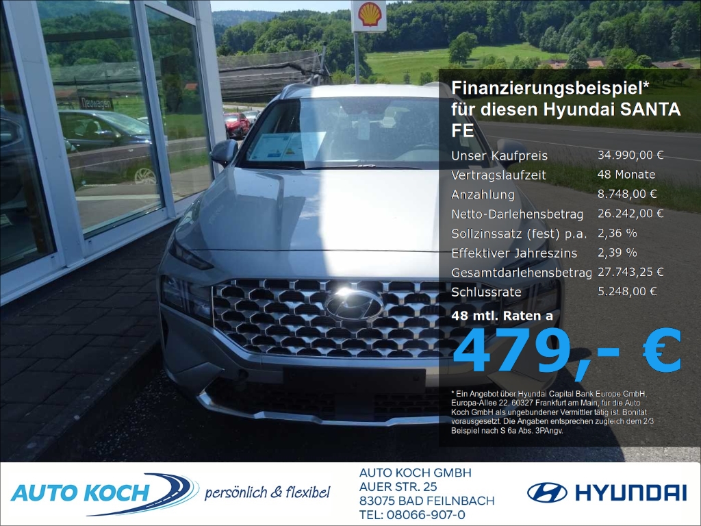 SANTA FE 1.6 T-GDI Plug-In-Hybrid AT 4WD AHK Navi Soundsystem LED ACC