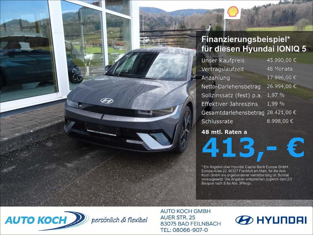 IONIQ 5 84 kWh, N-Line Navi LED ACC El. Heckklappe Apple CarPlay 2-Zonen-Klimaautom